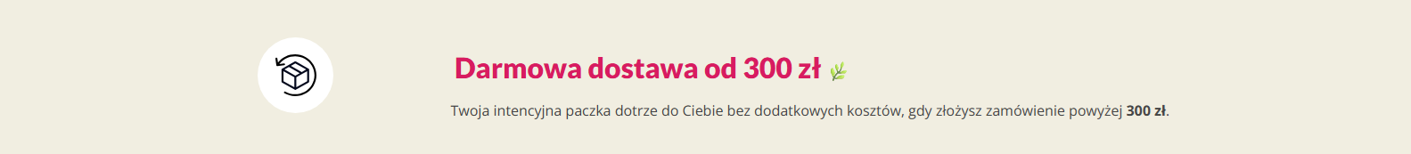 Informacja o darmowej dostawie